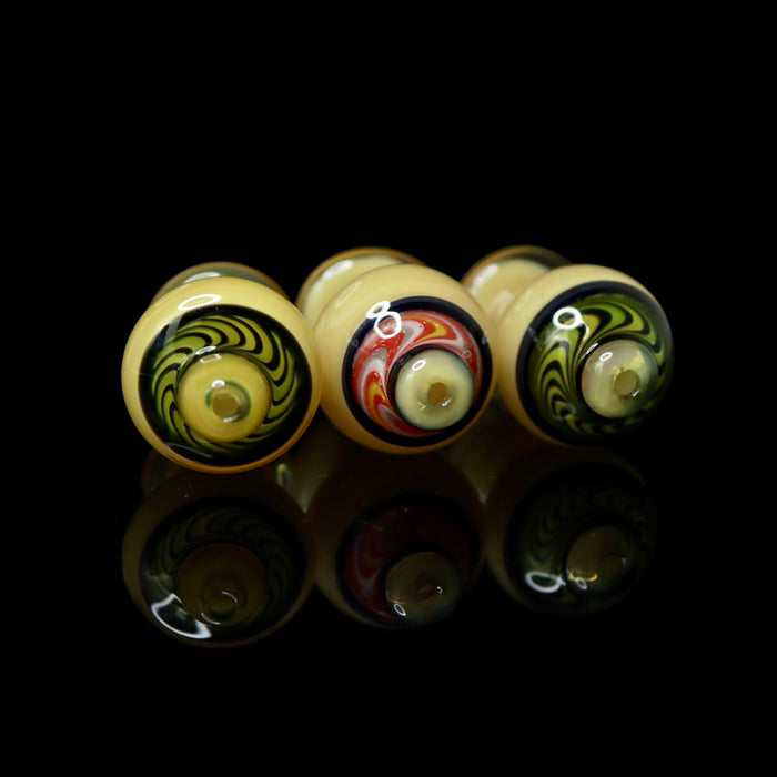 Skate Wheel Bubble Caps by Jworth Glass