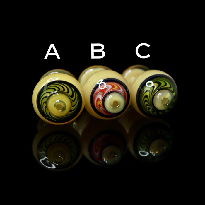 Skate Wheel Bubble Caps by Jworth Glass