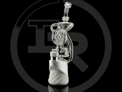 Swiss Opal Recycler Puffco Peak Attachment by Iridescent Glass