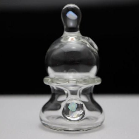 Clear Opal Bubble Cap by CpbGlass